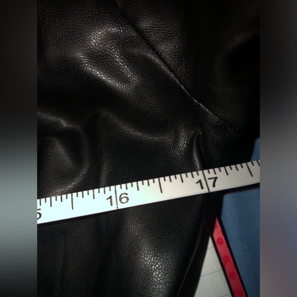 Faux-Leather Surplice Dress - Picture 6 of 16